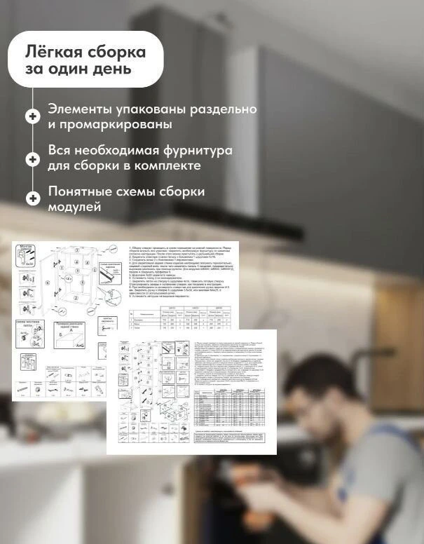 Кухня из готовых модулей, Проект